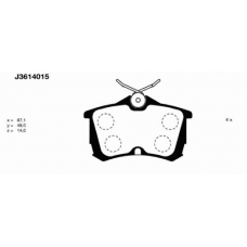 J3614015 NIPPARTS Комплект тормозных колодок, дисковый тормоз
