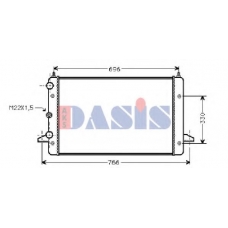 040480N AKS DASIS Радиатор, охлаждение двигателя