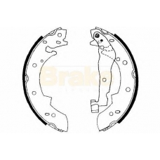 SH2481 BRAKE ENGINEERING Комплект тормозных колодок