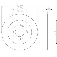 8DD 355 107-812 HELLA PAGID Тормозной диск