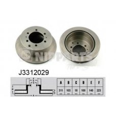 J3312029 NIPPARTS Тормозной диск