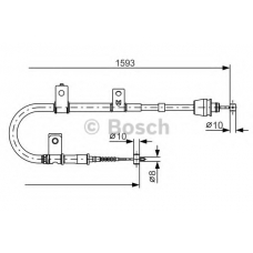 1 987 482 166 BOSCH Трос, стояночная тормозная система