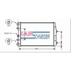 1300071 KUHLER SCHNEIDER Радиатор, охлаждение двигател