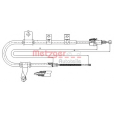 17.2560 METZGER Трос, стояночная тормозная система