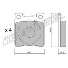 583.0 TRUSTING Комплект тормозных колодок, дисковый тормоз