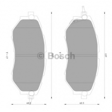0 986 AB2 393 BOSCH Комплект тормозных колодок, дисковый тормоз