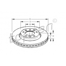 722 486 TOPRAN Тормозной диск