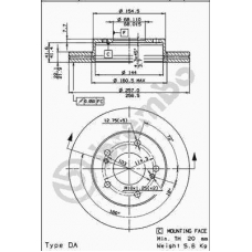 09.5449.20 BREMBO Тормозной диск