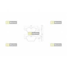 BD S359 STARLINE Комплект тормозных колодок, дисковый тормоз