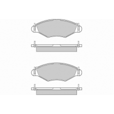 12-0847 E.T.F. Комплект тормозных колодок, дисковый тормоз