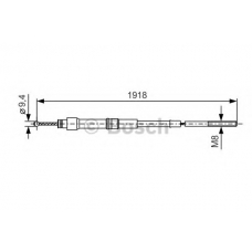 1 987 477 157 BOSCH Трос, стояночная тормозная система