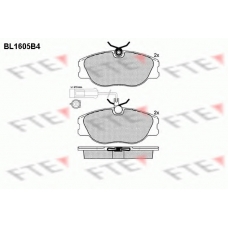 BL1605B4 FTE Комплект тормозных колодок, дисковый тормоз