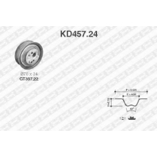 KD457.24 SNR Комплект ремня грм