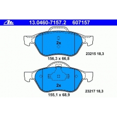 13.0460-7157.2 ATE Комплект тормозных колодок, дисковый тормоз