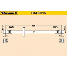 BAH0015 BARUM Тормозной шланг