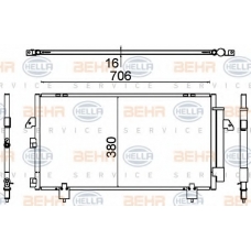 8FC 351 318-711 HELLA Конденсатор, кондиционер