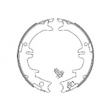 33966 SPIDAN Комплект тормозных колодок, стояночная тормозная с