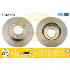 6048225 GIRLING Тормозной диск