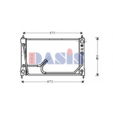 100960N AKS DASIS Радиатор, охлаждение двигателя