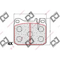 BP1865 DJ PARTS Комплект тормозных колодок, дисковый тормоз