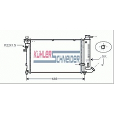 1500091 KUHLER SCHNEIDER Радиатор, охлаждение двигател