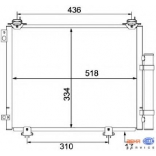 8FC 351 304-221 HELLA Конденсатор, кондиционер