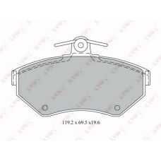 BD-1214 LYNX Bd-1214 колодки тормозные передние audi a4 (b5) 1.6-1.9td (luc) 97-00, vw passat(b5) 1.6-1.9td 96-05