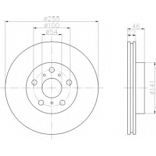 8DD 355 103-911 HELLA Тормозной диск
