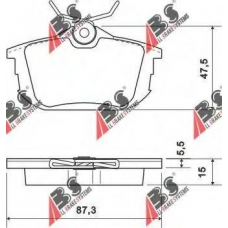 36950 OE ABS Комплект тормозных колодок, дисковый тормоз