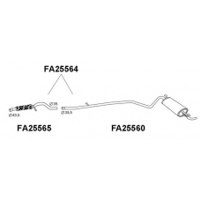 FA25564 VENEPORTE Глушитель выхлопных газов конечный