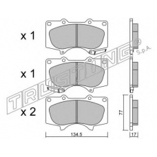 470.0 TRUSTING Комплект тормозных колодок, дисковый тормоз