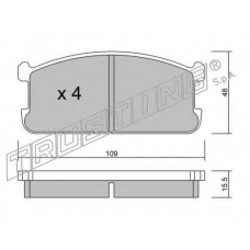 496.0 TRUSTING Комплект тормозных колодок, дисковый тормоз