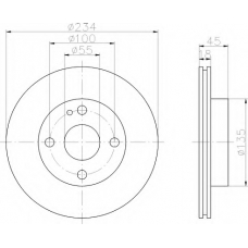 8DD 355 103-171 HELLA Тормозной диск