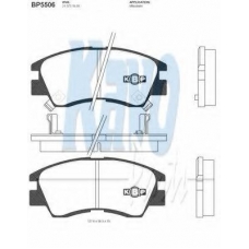 BP-5506 KAVO PARTS Комплект тормозных колодок, дисковый тормоз