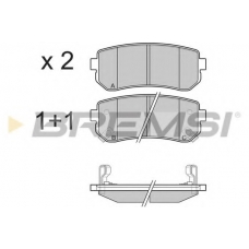 BP3241 BREMSI Комплект тормозных колодок, дисковый тормоз