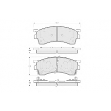 PF1542 PROCODIS FRANCE Комплект тормозных колодок, дисковый тормоз