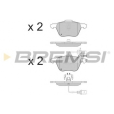 BP3076 BREMSI Комплект тормозных колодок, дисковый тормоз