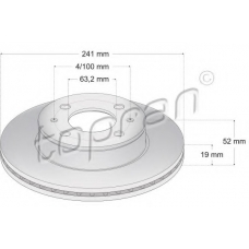 820 475 TOPRAN Тормозной диск