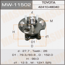 3DACF037D-2C-AM KOYO 3dacf037d-2c-am_подшипник ступ.! зад.\ toyota highlander 00>, lexus rx300/330/350/400 03>со ступицей