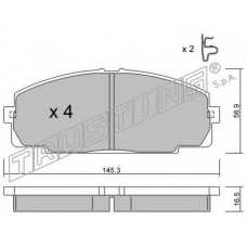 449.0 TRUSTING Комплект тормозных колодок, дисковый тормоз
