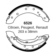 6526 EBC Brakes Колодки тормозные барабанные