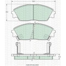 8110 40977 TRIDON Brake pads - front