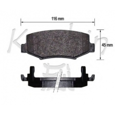 D10174 KAISHIN Комплект тормозных колодок, дисковый тормоз