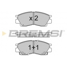 BP2453 BREMSI Комплект тормозных колодок, дисковый тормоз