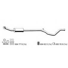 505079 ERNST Средний глушитель выхлопных газов