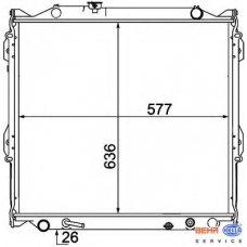 8MK 376 773-651 HELLA Радиатор, охлаждение двигателя