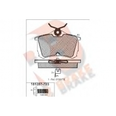 RB1287-703 R BRAKE Комплект тормозных колодок, дисковый тормоз