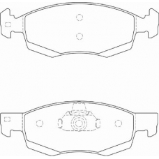 FD7327A NECTO Комплект тормозных колодок, дисковый тормоз