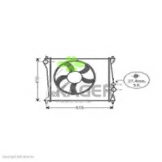 31-1627 KAGER Радиатор, охлаждение двигателя