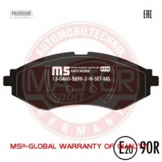13046058992N-SET-MS MASTER-SPORT Комплект тормозных колодок, дисковый тормоз